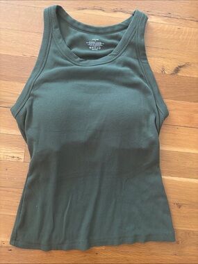 Women’s Ribbed Tank Top - Olive Green